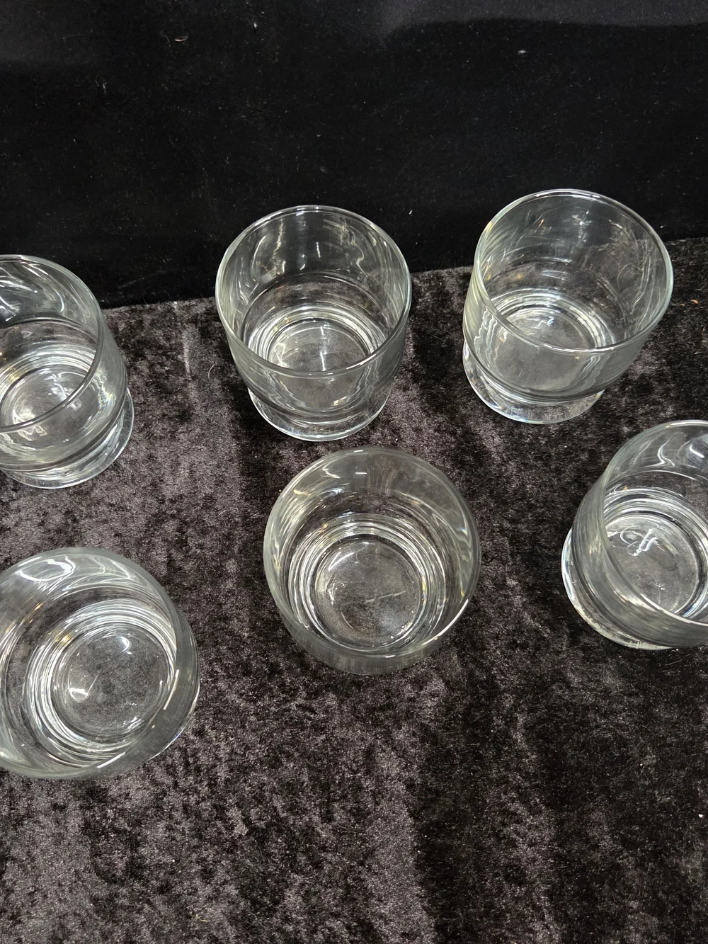 Set of 6 Princess House  Tumblers Weighted Bottom Clear Glass Vintage